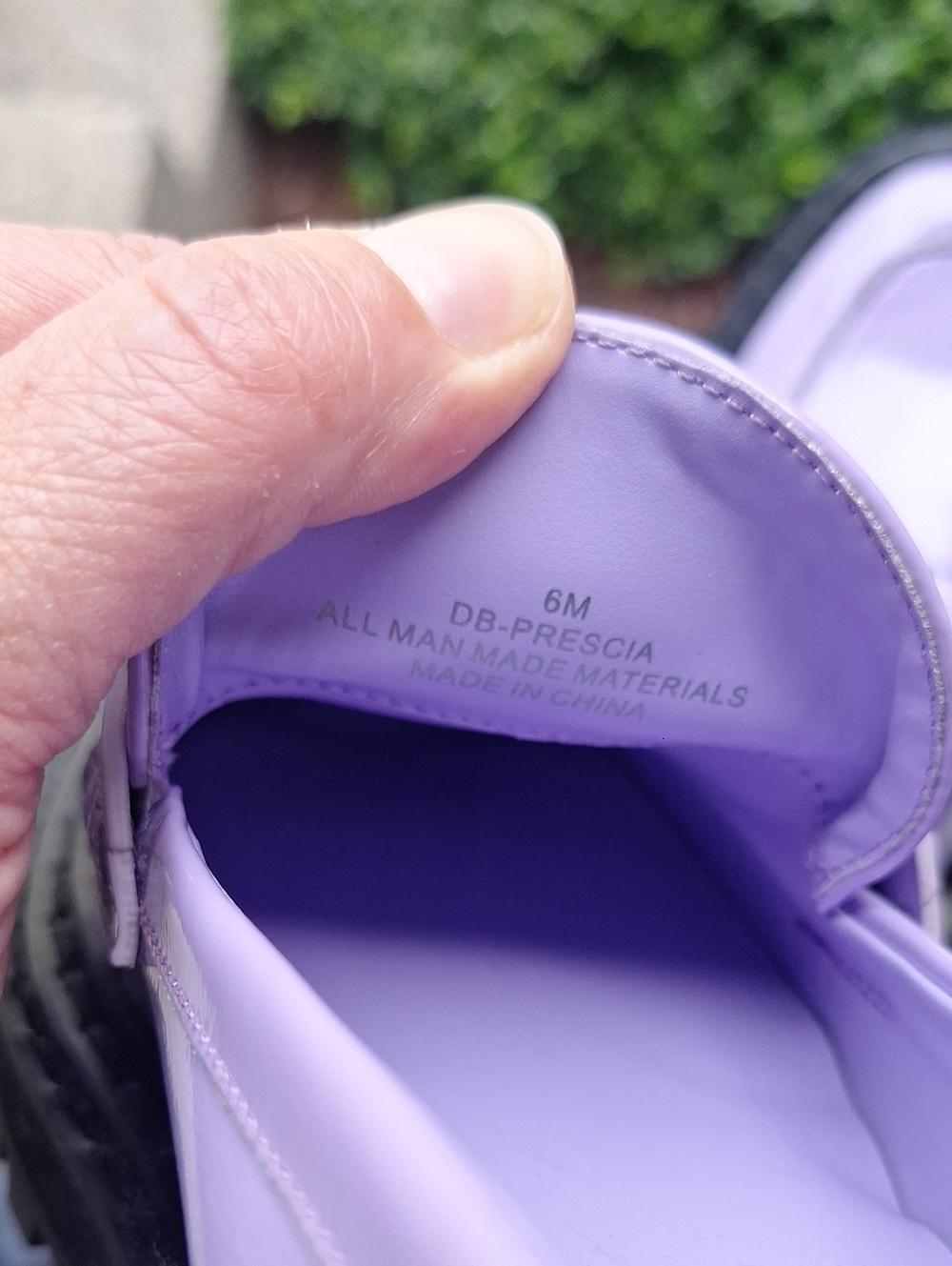 D'Amelio Prescia Purple Chunky Vegan Patent Leather Loafers Size 6 - Picture 9 of 9